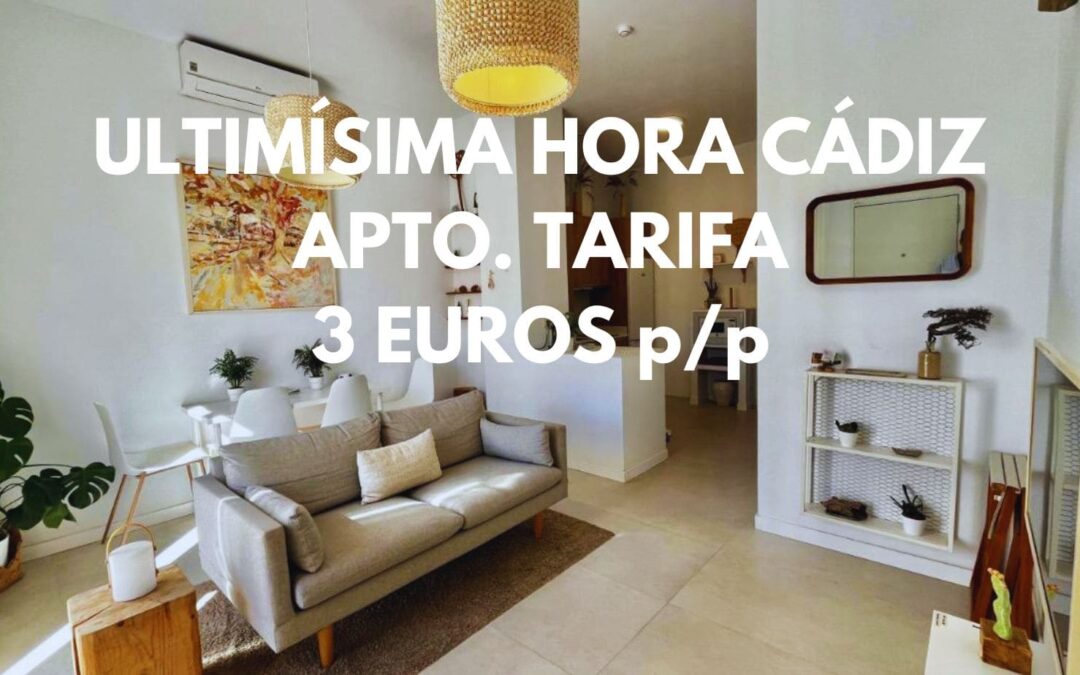 ULTIMÍSIMA HORA COSTA CÁDIZ: Apto. dos dormitorios frente playa en TARIFA hasta cinco pax SÓLO 3 Euros p/p