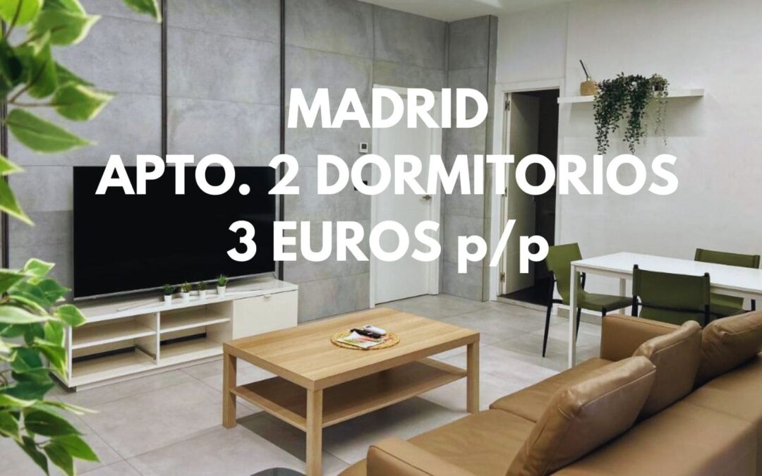 MADRID CHOLLAZO: Apartamento dos dormitorios hasta cuatro pax SÓLO 3 Euros p/p