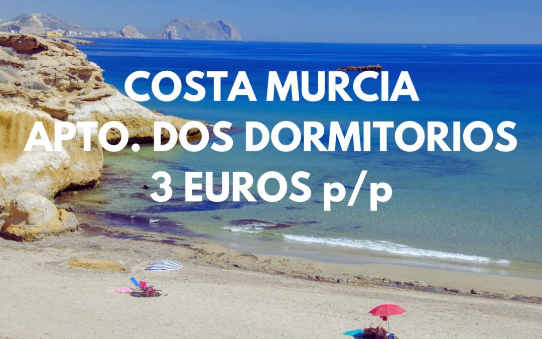COSTA DE MURCIA: Apartamento dos dormitorios en ÁGUILAS frente a la playa por sólo 3 Euros p/p
