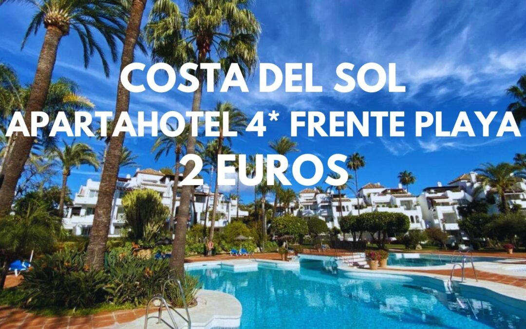 COSTA DEL SOL: Apartahotel 4* de LUJO frente a la playa en ESTEPONA por SÓLO 2 Euros