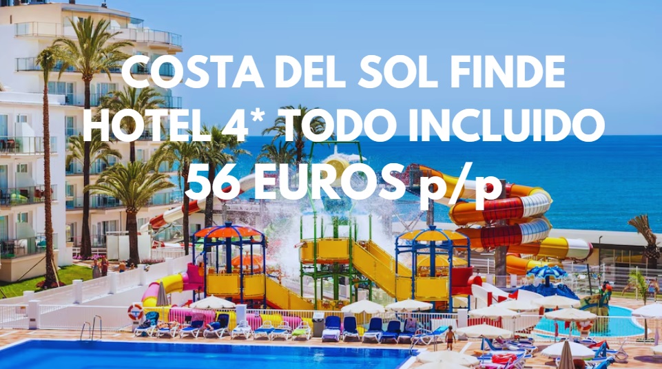 TODO INCLUIDO ULTIMÍSIMA HORA COSTA DEL SOL Fin de semana: Hotel Spa 4* 56 por sólo 29 Euros p/p