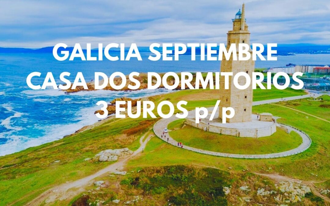 GALICIA Septiembre: Casa 120 m2 con jardín por sólo 3 Euros p/p