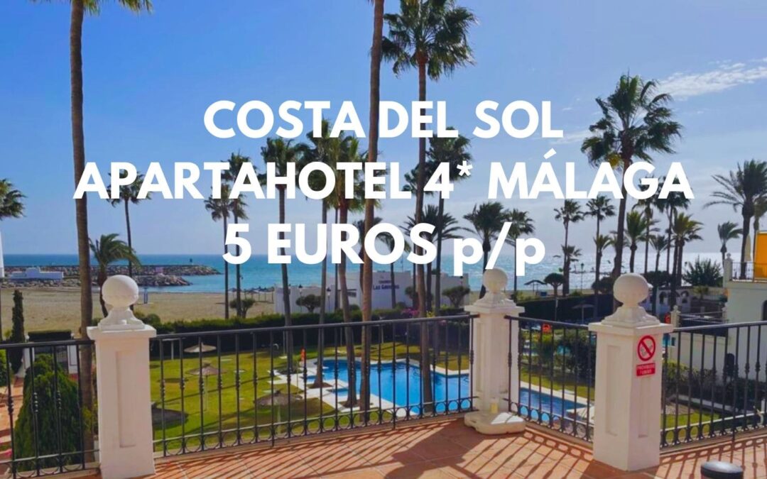 MÁLAGA frente a la playa: Apartahotel 4* con piscina dos dormitorios SÓLO 5 Euros p/p