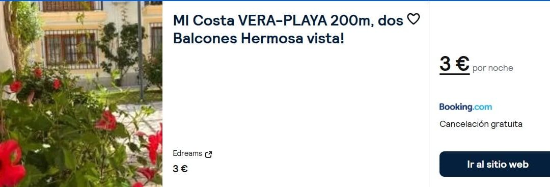 COSTA ALMERÍA JULIO: Apartamento frente a la playa por SÓLO 3 Euros