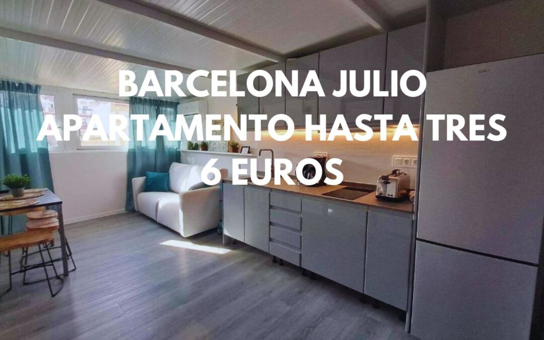 BARCELONA JULIO: Apartamento en Hospitalet hasta tres pax SÓLO 6 Euros