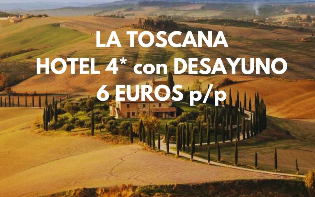 LA TOSCANA ITALIANA en Septiembre: Hotel 4* con piscina y desayuno incluido SÓLO 6 Euros p/p