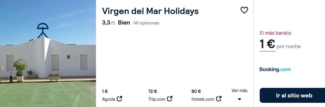 MOJÁCAR Septiembre Tarifa Error: Hotel 4* junto playa SÓLO 1 Euro