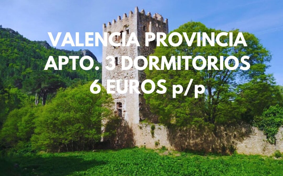 VALENCIA provincia ÚLTIMA HORA: Apartamento de diseño 3 dormitorios por SÓLO 6 Euros p/p