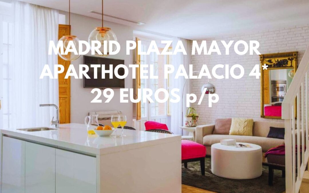 MADRID JUNTO PLAYA MAYOR: Apartahotel Palacio 4* de diseño hasta cuatro pax SÓLO 29 Euros p/p