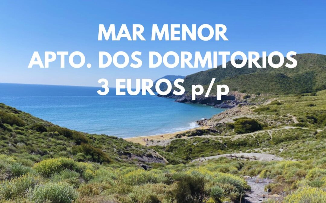 MAR MENOR (Costa Murcia): Apartamento dos dormitorios con vistas al mar hasta seis pax SÓLO 3 Euros p/p
