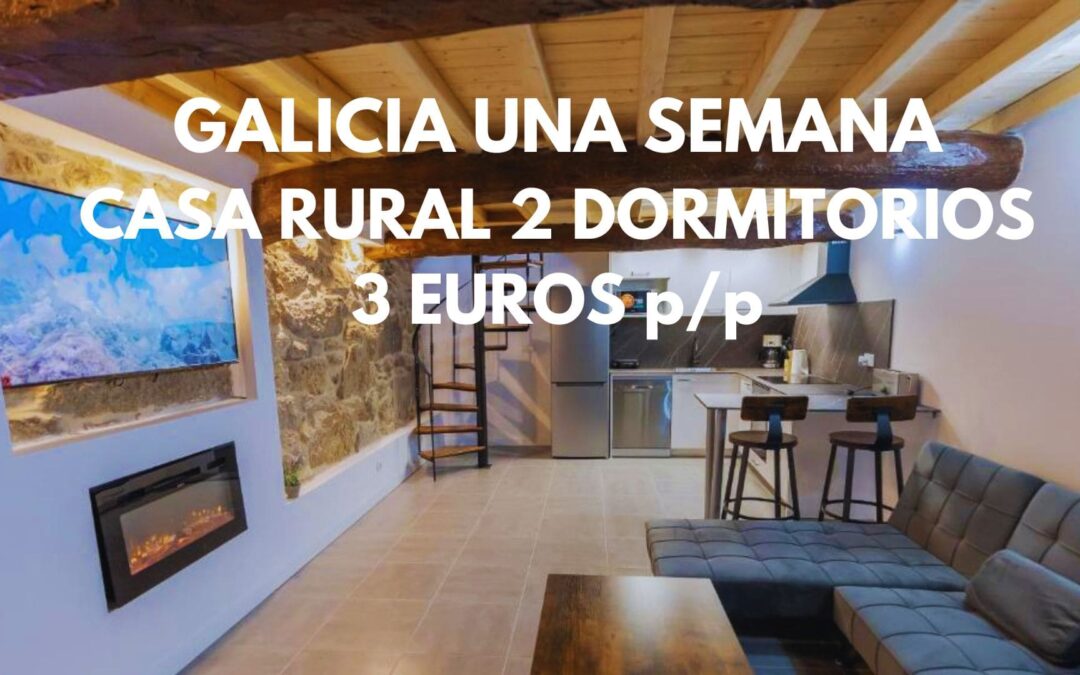 GALICIA una semana: Casa Rural con piscina y dos dormitorios en ORENSE hasta seis pax SÓLO 3 Euros p/p