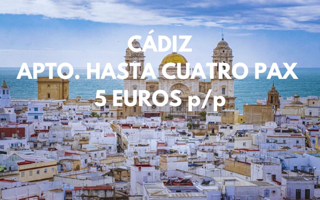 CÁDIZ en Noviembre una semana: Apartamento deluxe en el centro histórico y junto playa hasta cuatro pax SÓLO 5 Euros p/p