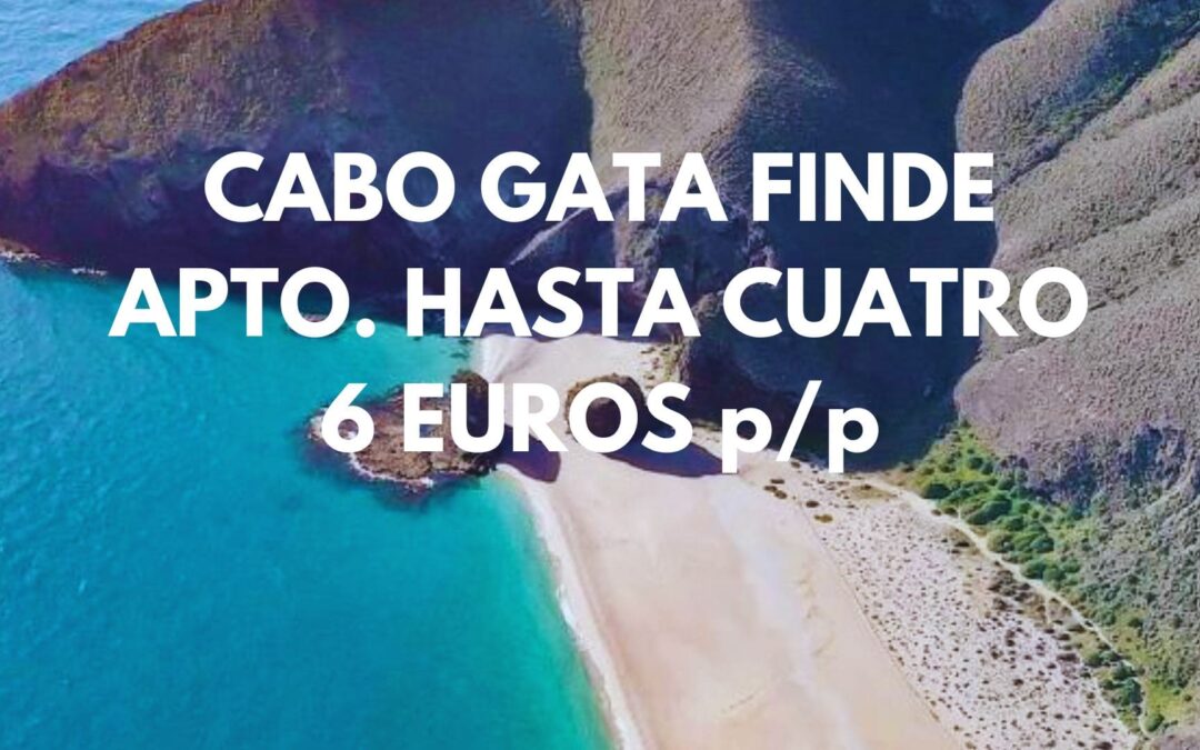CABO DE GATA (ALMERÍA) FIN DE SEMANA: Apartamento junto a la playa hasta cuatro pax SÓLO 6 Euros p/p