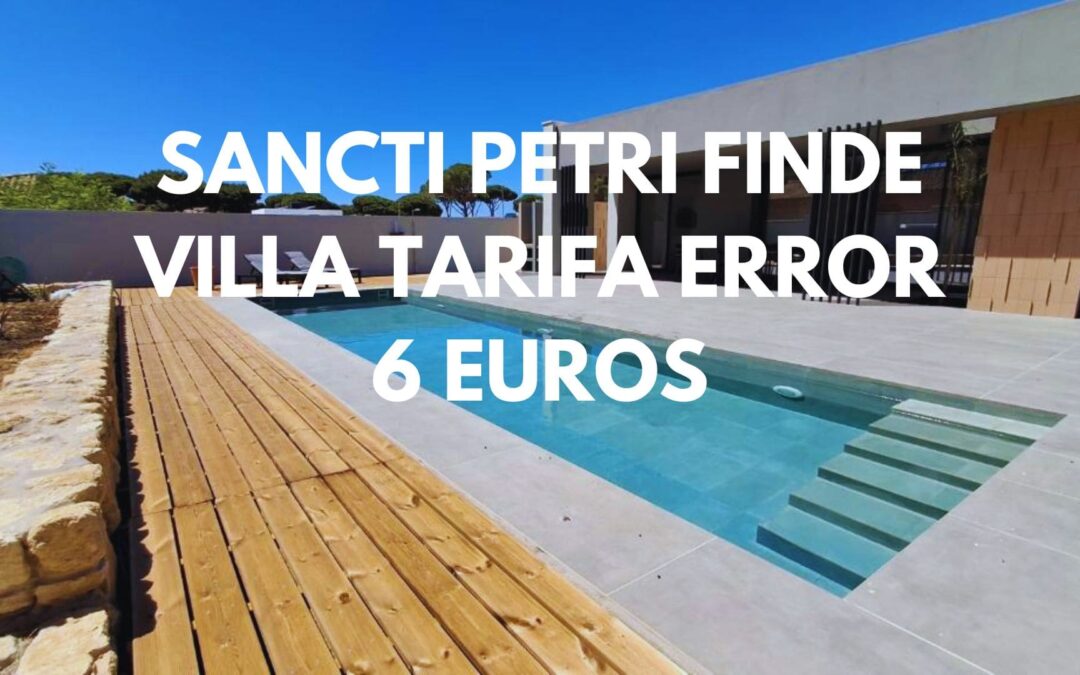COSTA CÁDIZ Fin de semana completo: Villa dos dormitorios con piscina hasta cinco pax por SÓLO 6 Euros
