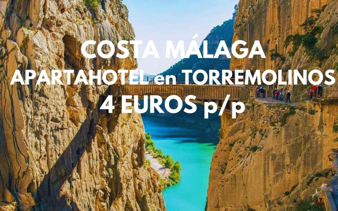 COSTA DE MÁLAGA: Apartahotel junto playa con cancelación gratis por SÓLO 4 Euros p/p