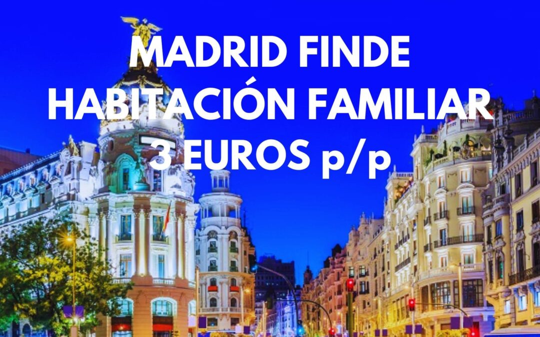 MADRID CHOLLAZO: Alojamiento por SÓLO 3 Euros p/p