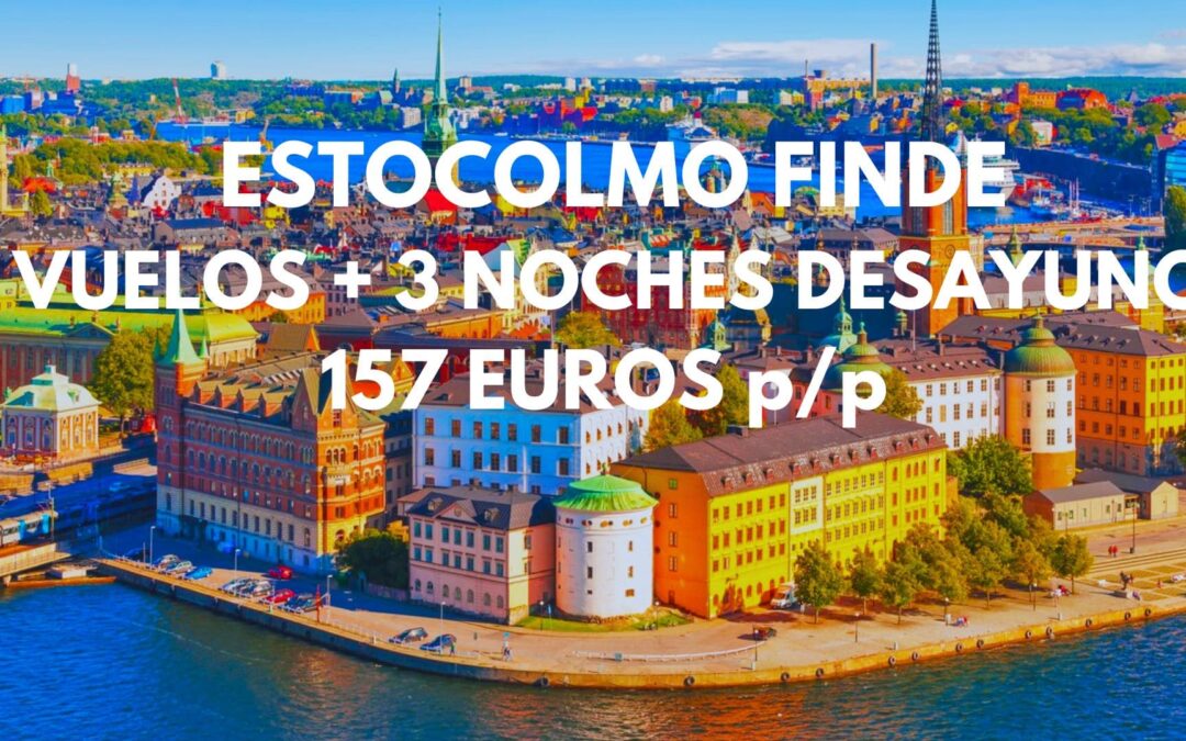 SUECIA Fin de semana: Vuelos directos a ESTOCOLMO + 3 noches en Hotel con desayuno en pleno centro por SÓLO 157 Euros p/p