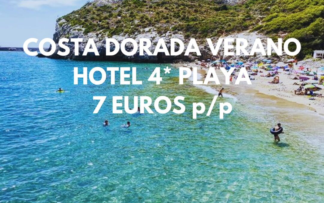 COSTA DORADA VERANO Fin de semana: Hotel 4* frente a la playa por SÓLO 7 Euros p/p