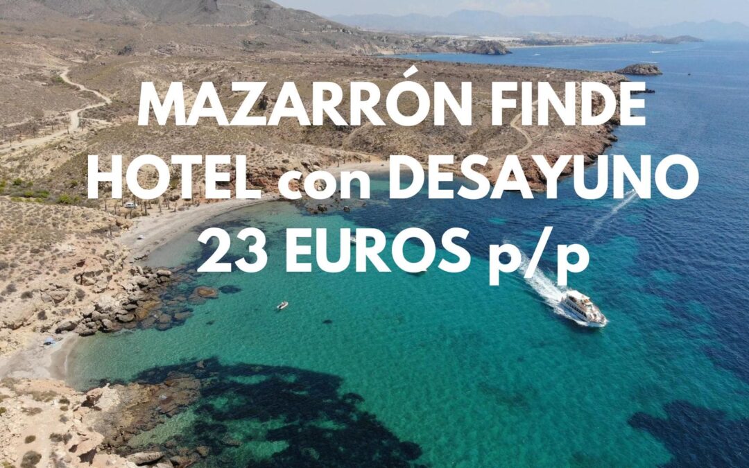 MAZARRÓN FIN DE SEMANA: Hotel con acceso directo a la playa y desayuno incluido por SÓLO 23 Euros p/p