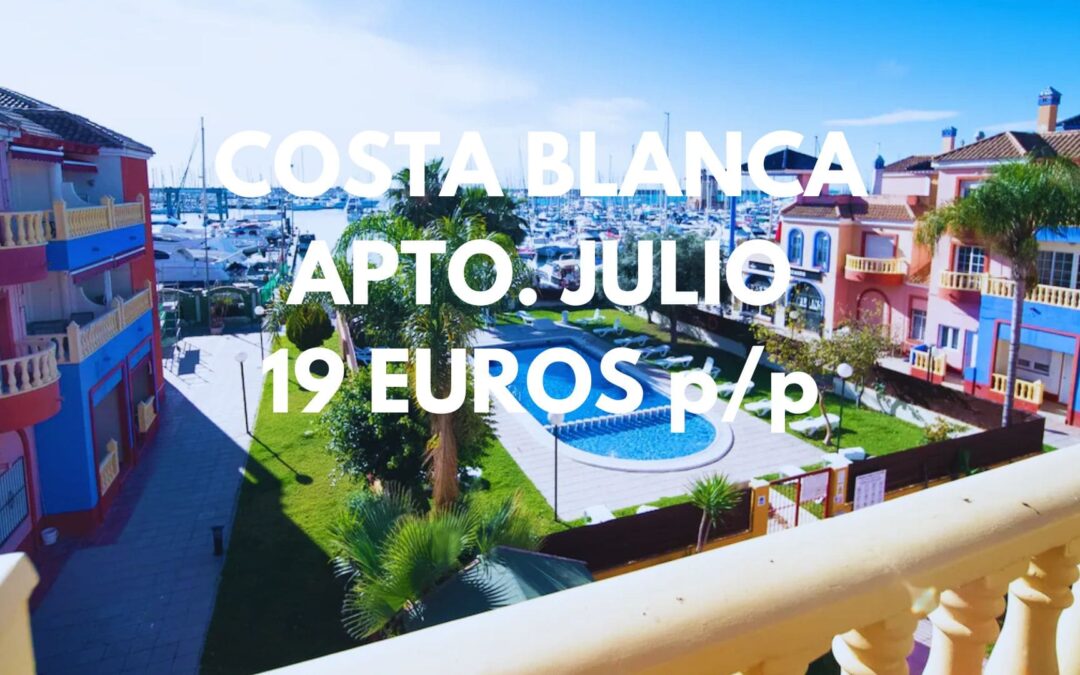 COSTA BLANCA JULIO: Resort con piscina frente al mar hasta cuatro pax SÓLO 19 Euros p/p
